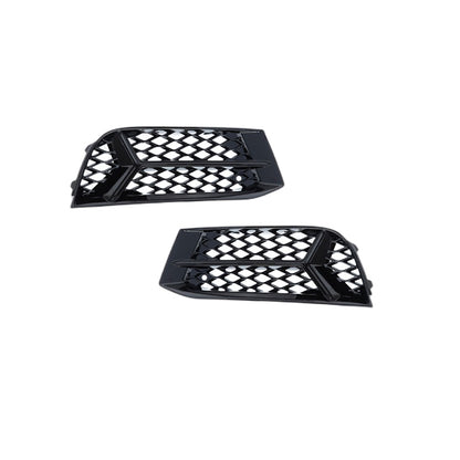 2017-2019 Audi Front Bumper Down Grille Honeycomb Style Non S line Fog Light Grilles For Audi A3 S3 8V.5