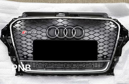 2013-2016 Audi RS3 Honeycomb Grille with lower mesh Quattro For Audi A3 S3 8V