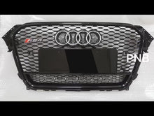 2013-2016 Audi RS4 Honeycomb Grille With Quattro In Lower Mesh For Audi A4 S4 B8.5